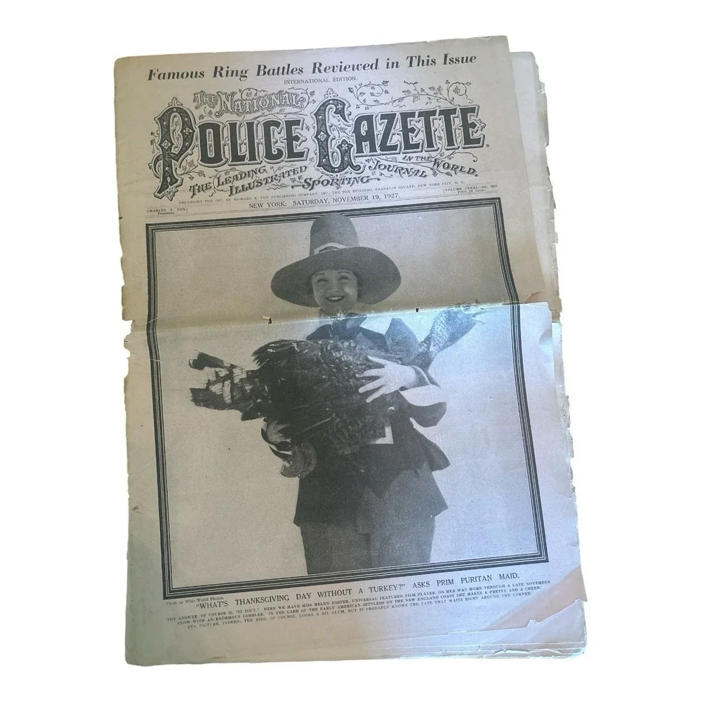 National Police Gazette Journals lot with damage